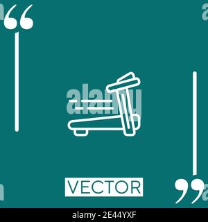 treadmill vector icon Linear icon. Editable stroke line Stock Vector