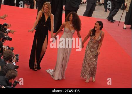 Doutzen Kroes, Afef Jnifen and Evangeline Lilly arriving to the screening of 'Vengeance' during the 62nd Cannes Film Festival at the Palais des Festivals in Cannes, France on May 17, 2009. Photo by Gorassini-Guignebourg/ABACAPRESS.COM Stock Photo