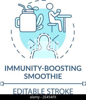 Immunity-boosting smoothie concept icon Stock Vector