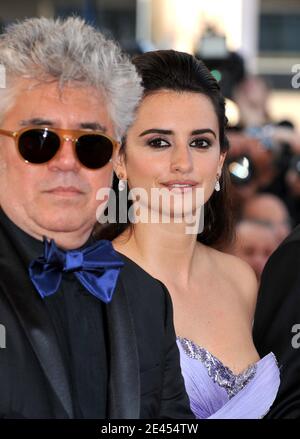 Pedro Almodovar, Penelope Cruz arriving to the screening of 'Los Abrazos Rotos' during the 62nd Cannes Film Festival at the Palais des Festivals in Cannes, France on May 19, 2009. Photo by Nebinger-Orban/ABACAPRESS.COM Stock Photo