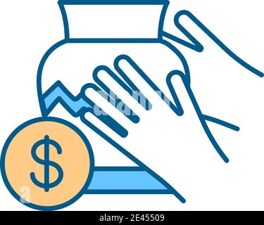 Handcrafted goods RGB color icon Stock Vector