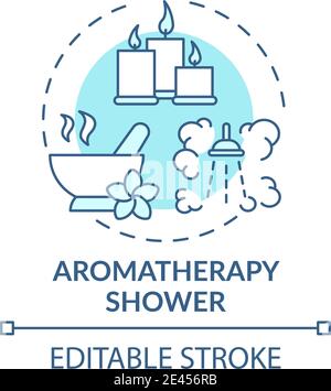 Aromatherapy shower concept icon Stock Vector