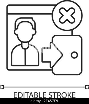 Bounce rate linear icon Stock Vector