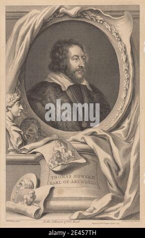 Jacobus Houbraken, 1698â€“1780, Dutch, Thomas Howard, Earl of Arundel, 1743-1744. Engraving. Stock Photo