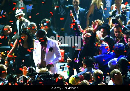 EXCLUSIVE - Christian and Ira Audigier partying during the Christian Audigier' birthday party held at the VIP-Room during the 62nd Cannes Film Festival at the Palais des Festivals in Cannes, France on May 21, 2009. Photo by Bellak-Orban-Nebinger-Gorassini/ABACAPRESS.COM Stock Photo