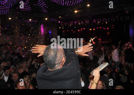 EXCLUSIVE - Christian and Ira Audigier partying during the Christian Audigier' birthday party held at the VIP-Room during the 62nd Cannes Film Festival at the Palais des Festivals in Cannes, France on May 21, 2009. Photo by Bellak-Orban-Nebinger-Gorassini/ABACAPRESS.COM Stock Photo