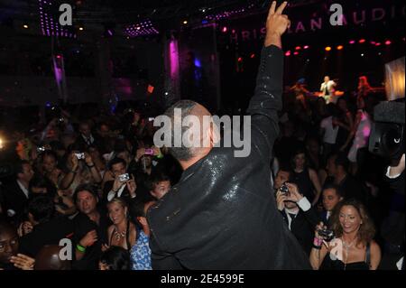 EXCLUSIVE - Christian and Ira Audigier partying during the Christian Audigier' birthday party held at the VIP-Room during the 62nd Cannes Film Festival at the Palais des Festivals in Cannes, France on May 21, 2009. Photo by Bellak-Orban-Nebinger-Gorassini/ABACAPRESS.COM Stock Photo