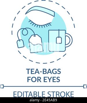 Tea-bags for eyes concept icon Stock Vector