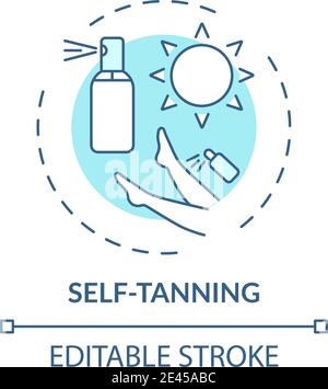Self-tanning concept icon Stock Vector