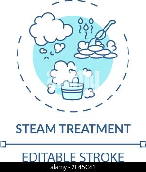 Steam treatment concept icon Stock Vector