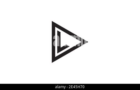 triangle DL or LD logo symbol icon vector graphic design Stock Vector
