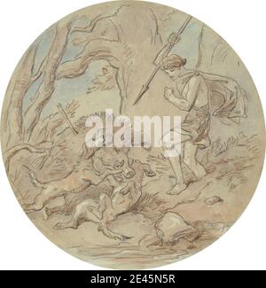 A depiction of Adonis, illustrating Greek mythological themes, beauty ...