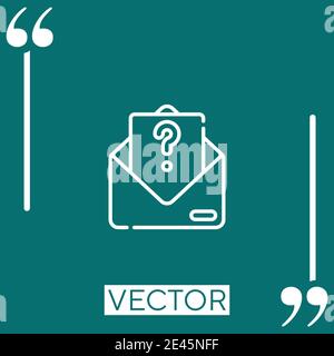 request vector icon Linear icon. Editable stroked line Stock Vector