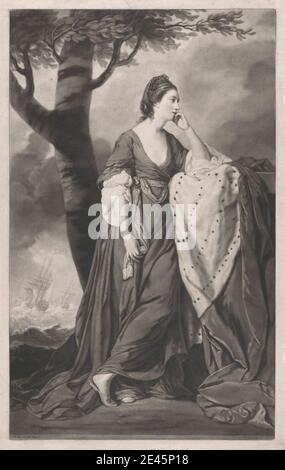 Print made by John Dixon, ca. 1740â€“1811, Irish, Mary, Duchess of Ancaster, between 1765 and 1771. Mezzotint on moderately thick, moderately textured, cream laid paper. Stock Photo