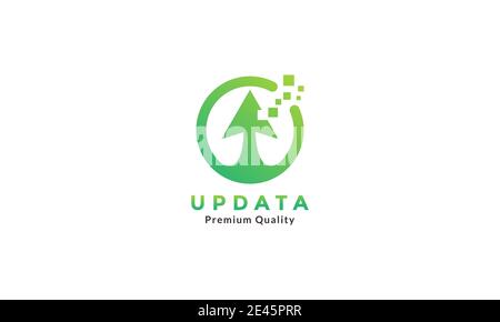 arrow up data tech logo symbol icon vector graphic design Stock Vector