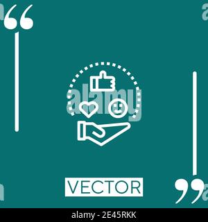 reaction vector icon Linear icon. Editable stroke line Stock Vector