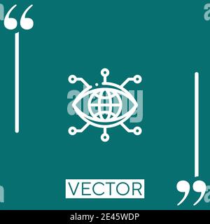 bionic eye vector icon Linear icon. Editable stroked line Stock Vector