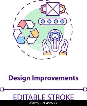Design improvements concept icon Stock Vector