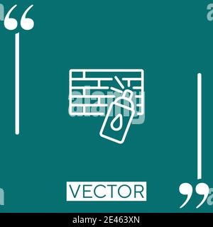 graffiti vector icon Linear icon. Editable stroke line Stock Vector