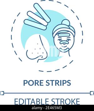 Pore strips concept icon Stock Vector