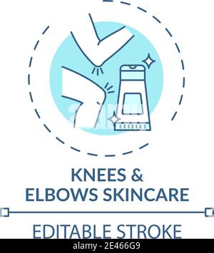 Knees and elbows skincare concept icon Stock Vector