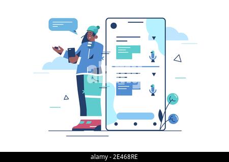 Online voice translator Stock Vector