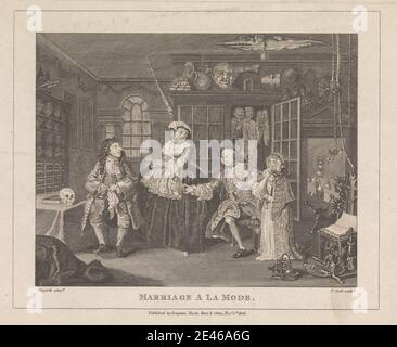 Thomas Cook, 1744â€“1818, British, Marriage a La Mode, 1806. Engraving. Stock Photo