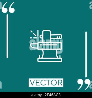blacksmith vector icon Linear icon. Editable stroke line Stock Vector