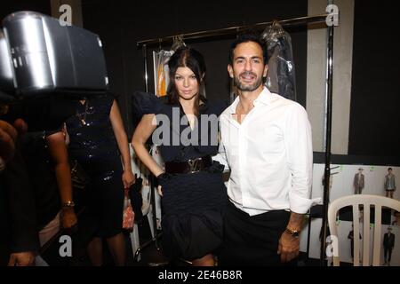 Bordeaux's soccer player Yoann Gourcuff with a friend during Louis Vuitton  the men's 2009-2010 spring-summer ready to wear (French PAP) collection  show held at 'Le 104 Centquatre' in Paris, France, on Juin