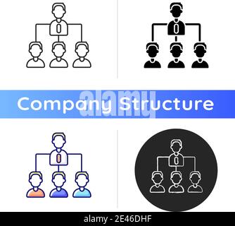 Traditional company structure icon Stock Vector
