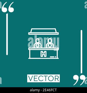 receptionist vector icon Linear icon. Editable stroke line Stock Vector