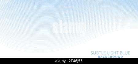 Abstract clear background with thin wavy pale blue lines. Subtle vector graphic pattern Stock Vector