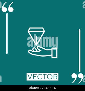 jewelry vector icon Linear icon. Editable stroked line Stock Vector