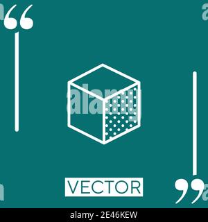 cube vector icon Linear icon. Editable stroke line Stock Vector