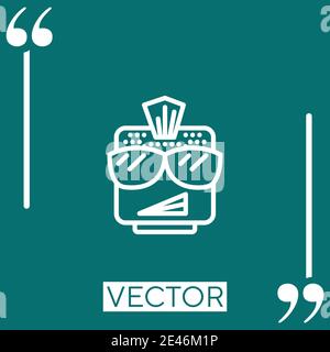 punk vector icon Linear icon. Editable stroke line Stock Vector