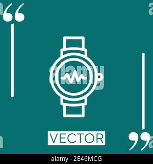 wristwatch vector icon Linear icon. Editable stroke line Stock Vector