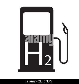 Hydrogen fuel station h2 vector Stock Vector