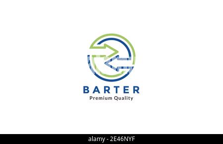 back and forth arrow line logo symbol icon vector graphic design Stock Vector