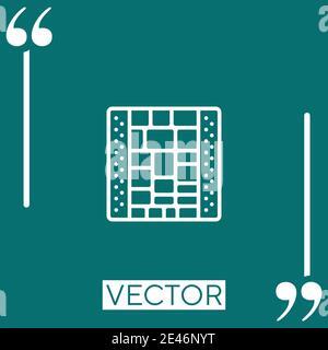 paving vector icon Linear icon. Editable stroke line Stock Vector