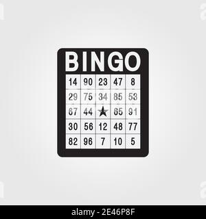 Bingo. Single flat icon on white background. Vector illustration. Stock Vector