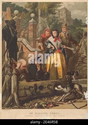 unknown artist, ( Charles Blair ), In Doleful Dumps: Hudibras & Ralpho in the Stocks. Public Domain Stock Photo