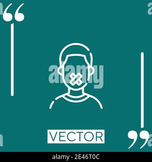 resist vector icon Linear icon. Editable stroked line Stock Vector