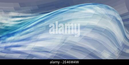 Storm wave. Abstract textured gray blue background. Vector graphic illustration Stock Vector