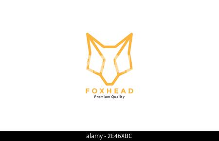 fox head line modern tech logo symbol icon vector graphic design Stock Vector