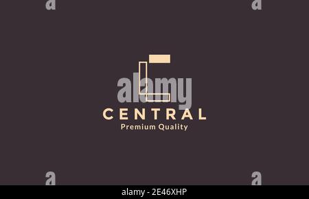 letter c square architecture  building logo symbol icon vector idea graphic design Stock Vector