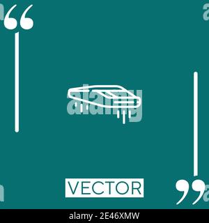 flying car vector icon Linear icon. Editable stroke line Stock Vector