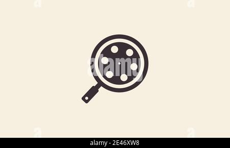 cinema  movie magnifying glass search logo symbol icon vector graphic design Stock Vector