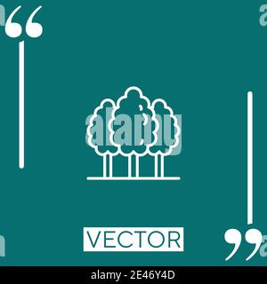 woodland vector icon Linear icon. Editable stroked line Stock Vector