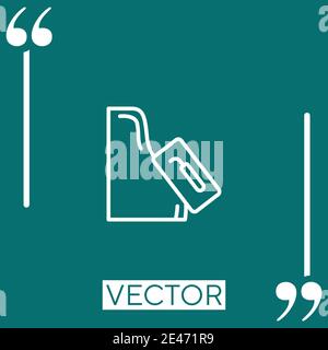 plastering vector icon Linear icon. Editable stroked line Stock Vector