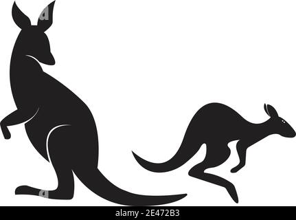 kangaroo Logo Template vector illustration design Stock Vector